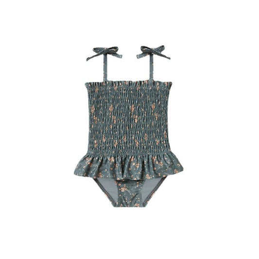 Lizzie Green Shoulder Bow One-Piece Swimsuit
